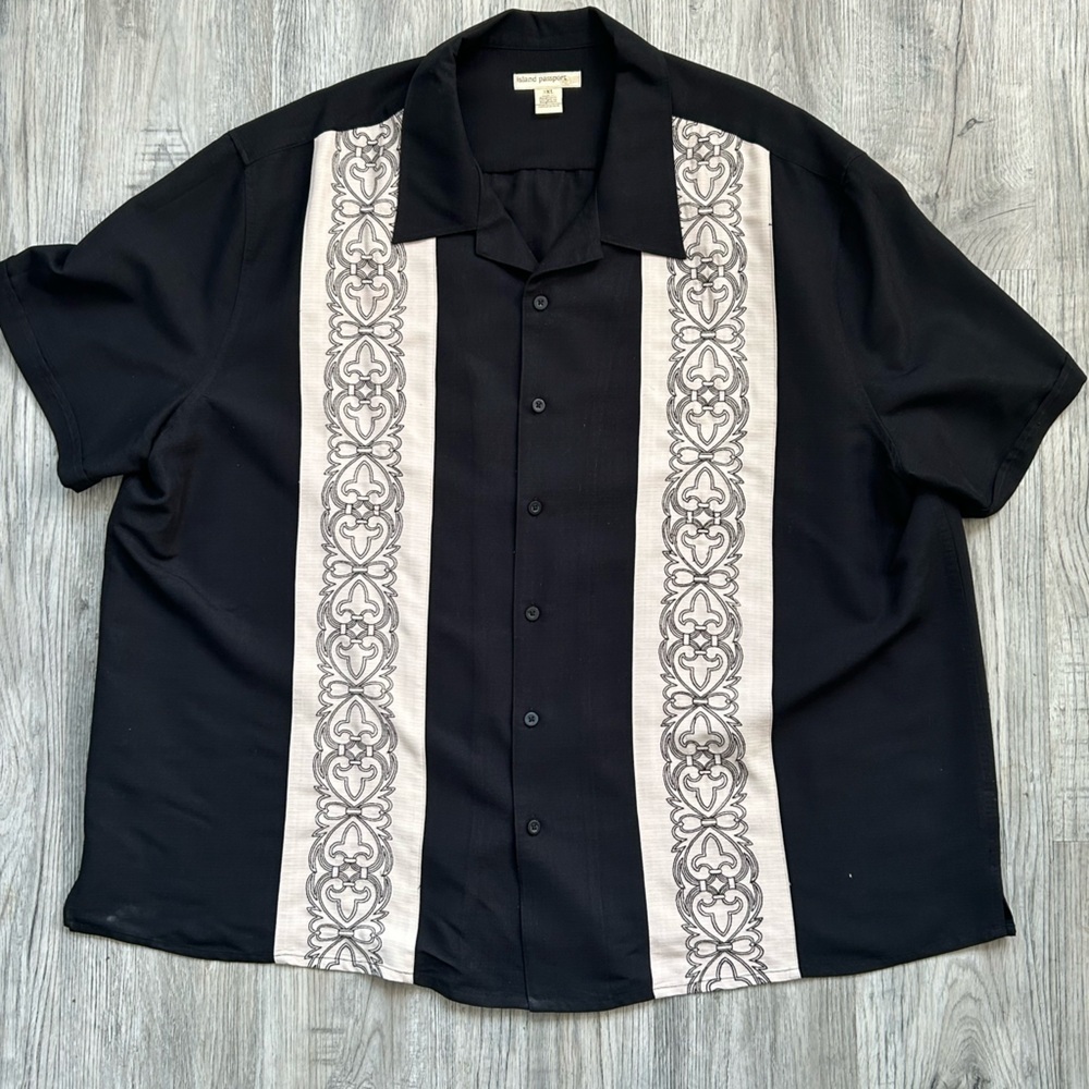 Island Passport Men's Casual Button Down Shirt Sz 3XL